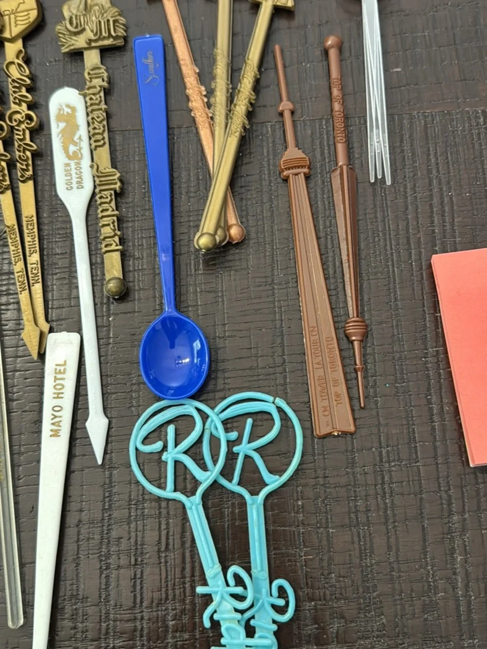 Vintage Mid-Century Cocktail Swizzle Sticks & Barware Lot (30+ pieces)